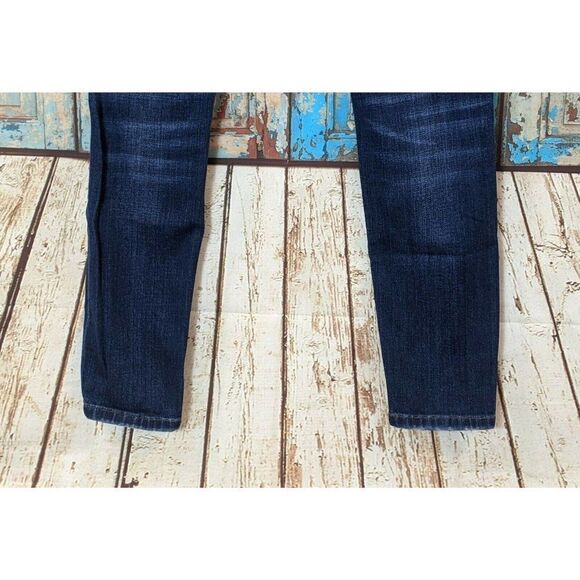 Topshop Womens Size W28 L32 Blue Distressed Mid Rise Skinny Denim Jeans - Picture 6 of 10